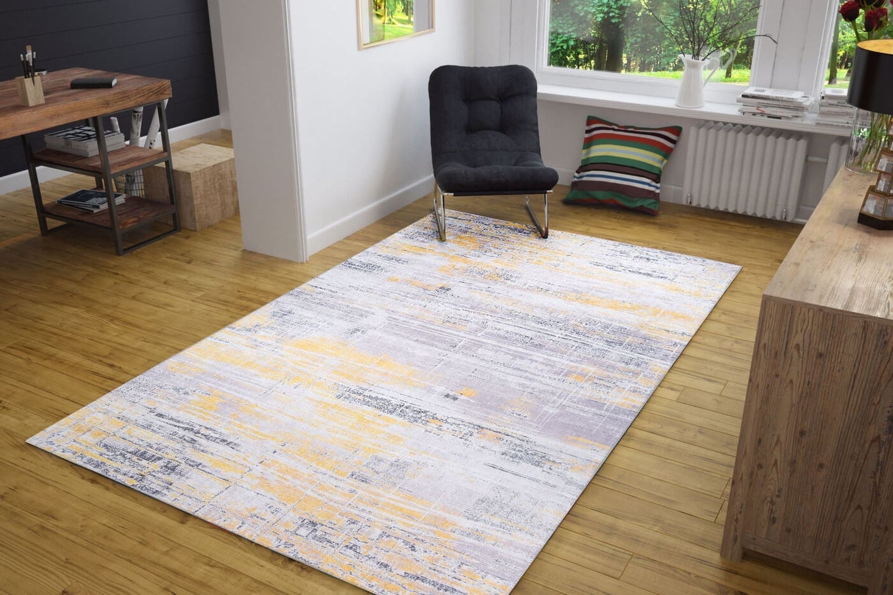 Covor FUNK CHENILLE, 75x150 cm, forma dreptunghiulara, poliester, multicolor, AL 267