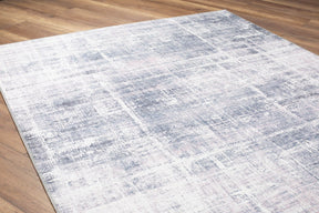 Covor FUNK CHENILLE, 75x150 cm, forma dreptunghiulara, poliester, gri/alb, AL 253