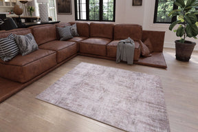Covor FUNK CHENILLE, 75x150 cm, forma dreptunghiulara, poliester, maro/alb, AL 236
