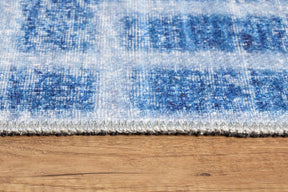 Covor FUNK CHENILLE, 75x150 cm, forma dreptunghiulara, poliester, albastru/alb, AL 232