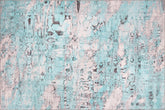 Covor FUNK CHENILLE, 75x150 cm, forma dreptunghiulara, poliester, turcoz/roz, AL 205