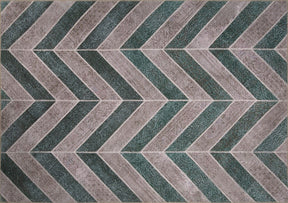 Covor JAZZ CHENILLE, 75x150 cm, forma dreptunghiulara, poliester, bej/verde, AL 49