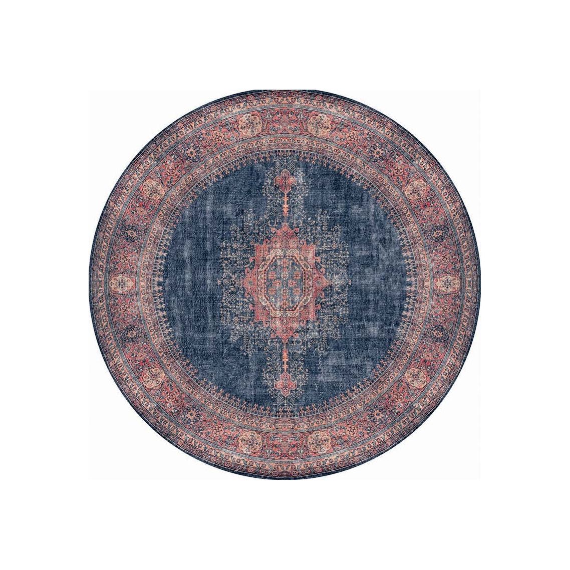 Covor, 150x150 cm, forma rotunda, poliester, multicolor, 473RTP2456
