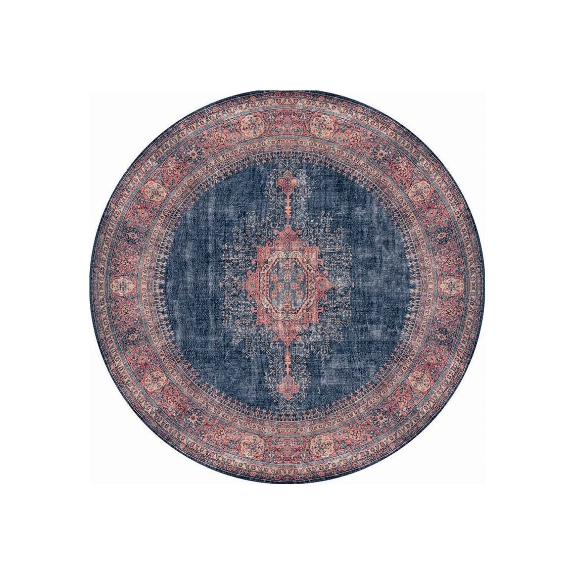 Covor, 150x150 cm, forma rotunda, poliester, multicolor, 473RTP2456