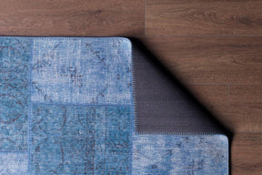 Covor JAZZ CHENILLE, 75x150 cm, forma dreptunghiulara, poliester, albastru, AL 46