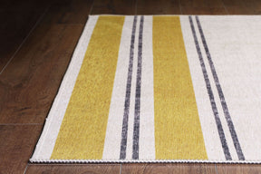 Covor FUNK CHENILLE, 75x150 cm, forma dreptunghiulara, poliester, galben/crem/gri, AL 13