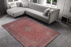 Covor BLUES CHENILLE, 75x150 cm, forma dreptunghiulara, poliester, rosu, AL 53