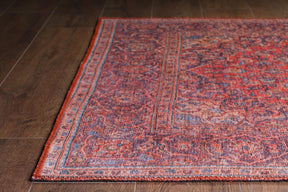 Covor BLUES CHENILLE, 75x150 cm, forma dreptunghiulara, poliester, rosu, AL 53