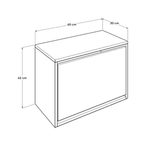 Pantofar SHC-110-BB-1, alb, PAL melaminat, 60x30x42 cm