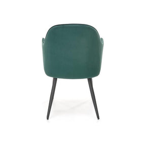 Scaun K464, stofa catifelata verde inchis, 58x59x84 cm