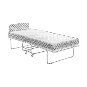 Pat pliabil XL Katlanir, rama metalica/placaj, negru, 90x41x121 cm, saltea inclusa