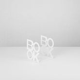 Suport carti KITAP TUTUCU 9, alb, metal, 14x13x14 cm