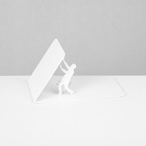 Suport carti KITAP TUTUCU 22, alb, metal, 26x13x12 cm
