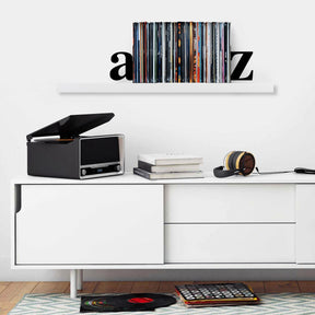Suport carti KT-LETTER, negru, metal, 54x14x21 cm