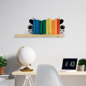 Suport carti KT-ASTRONAUT 2, negru, metal, 42x14x21 cm