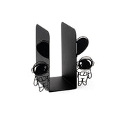Suport carti KT-ASTRONAUT 2, negru, metal, 42x14x21 cm