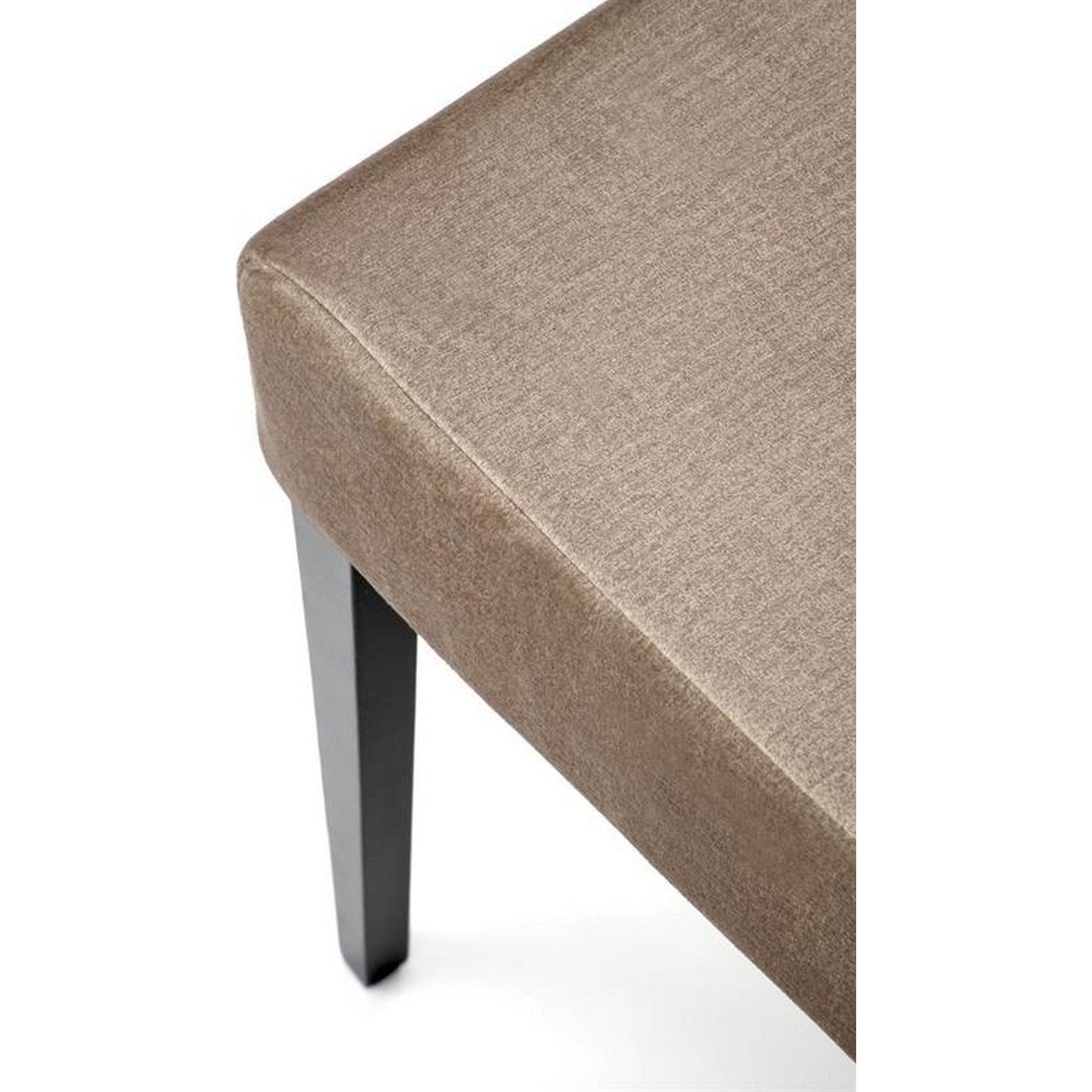 Scaun CLARION 2, negru/bej, lemn masiv/stofa catifelata, 42x52x97 cm