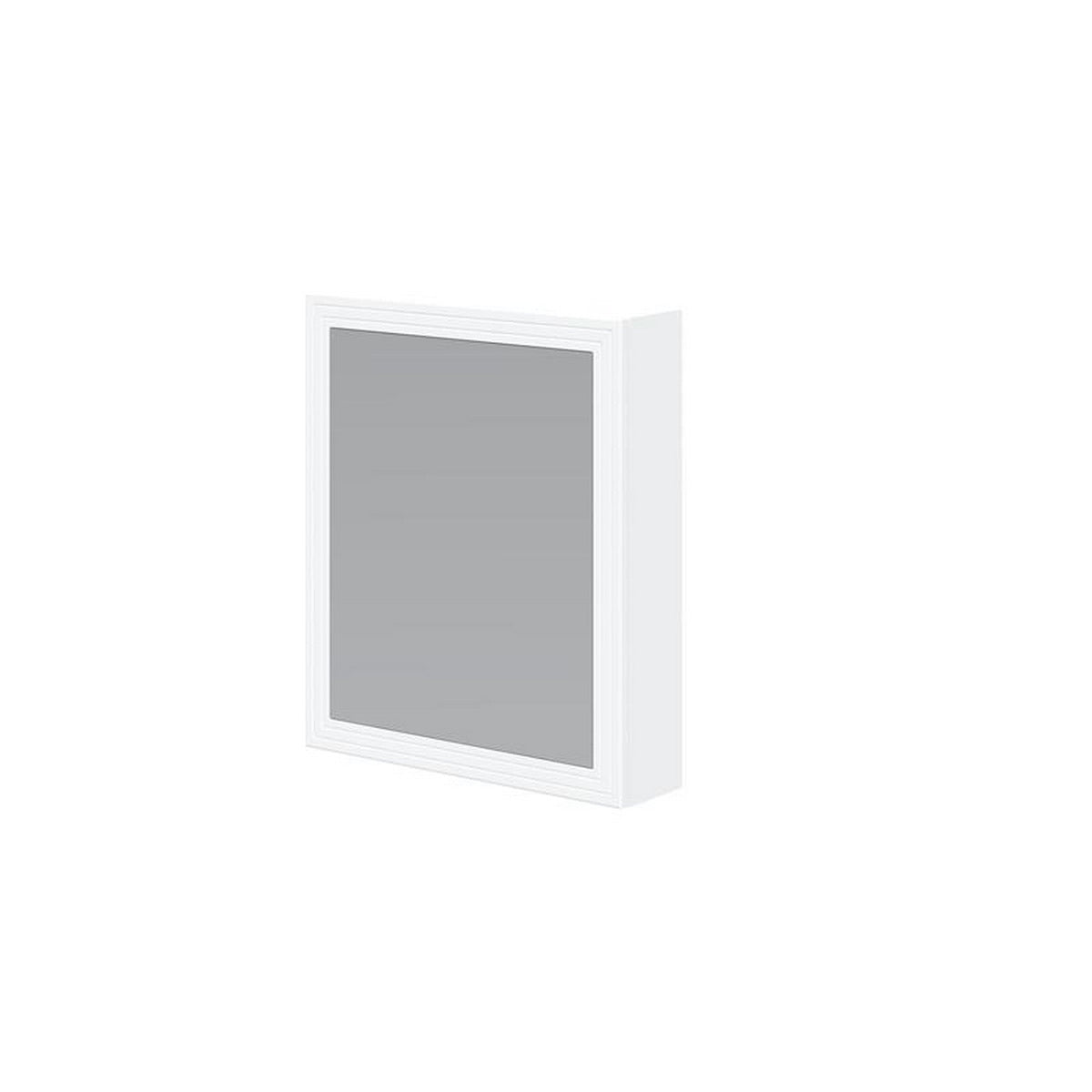 Dulap baie TORETO, alb mat, PAL laminat, cu oglinda, 60x15x70 cm