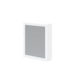 Dulap baie TORETO, alb mat, PAL laminat, cu oglinda, 60x15x70 cm