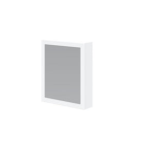 Dulap baie TORETO, alb mat, PAL laminat, cu oglinda, 60x15x70 cm