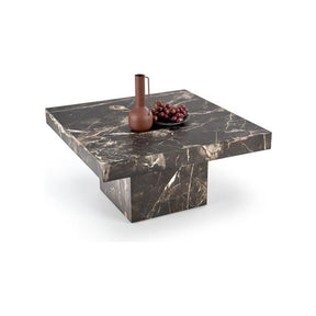 Masuta de cafea MONOLIT, marmura neagra furniruit, 80x41 cm