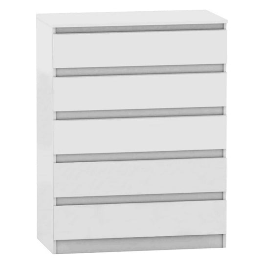 Comoda HANY NEW 005, DTD laminat, alba, 90x49x117,3 cm