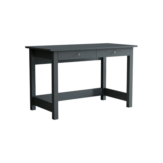 Masa birou MC607239, gri antracit, PAL, cu 2 sertare, 120x60x76 cm