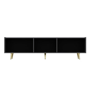 Comoda TV JOSE, gri/auriu, PAL melaminat, 180x42x50 cm