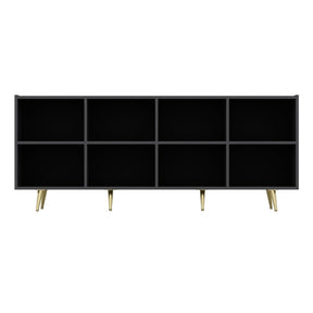 Comoda JOSE, gri antracit/auriu, PAL melaminat, 180x47x75 cm
