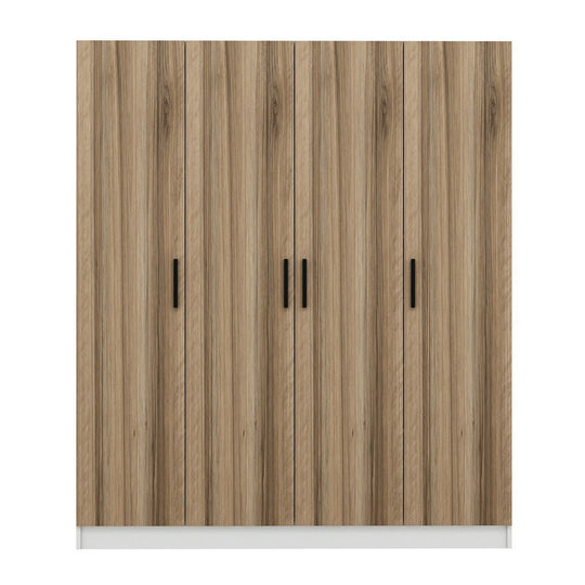 Mobilier hol NOAH 8222, stejar inchis/alb, PAL melaminat, 180x35x210 cm
