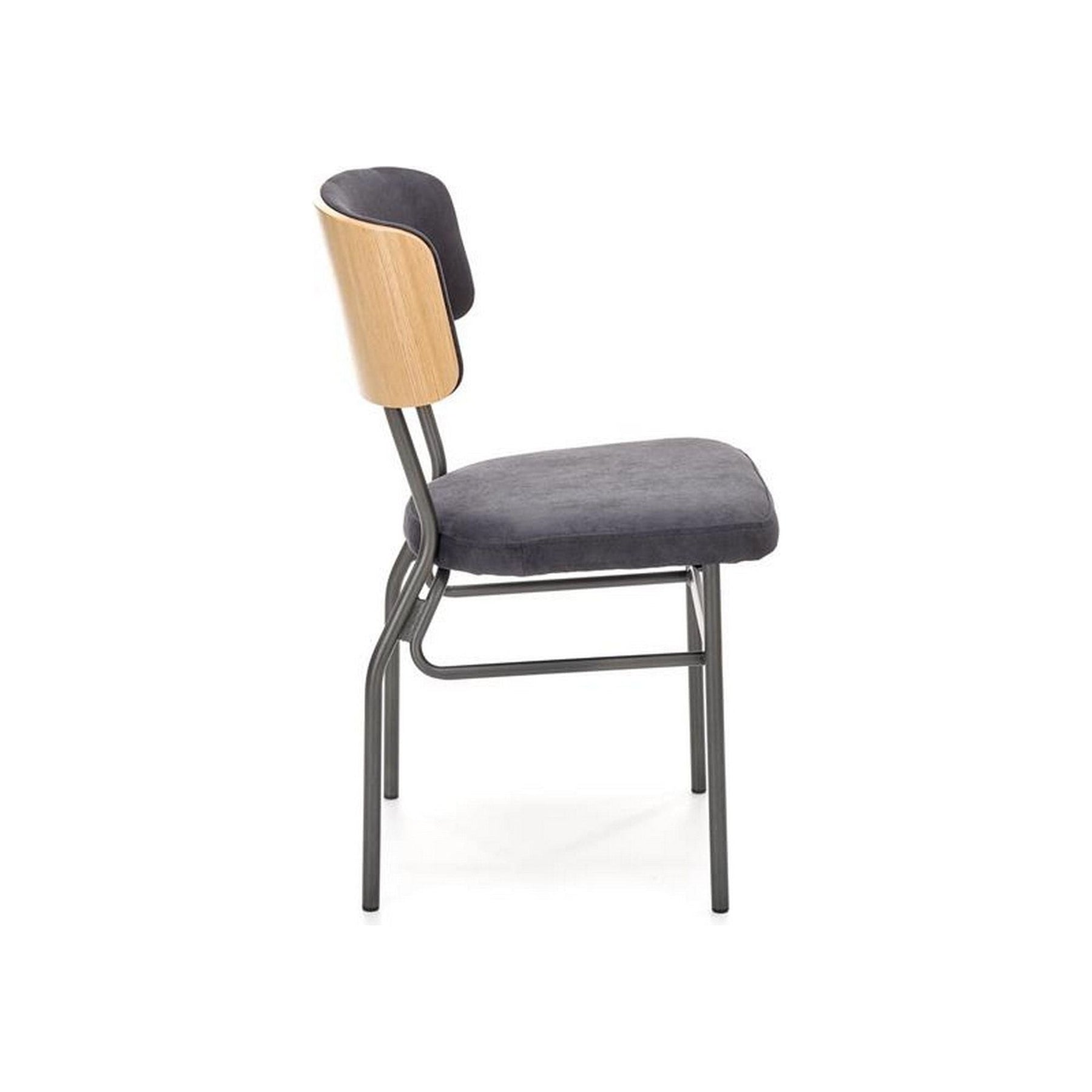 Scaun SMART KR, stejar/gri antracit, otel, 50x53x82 cm