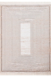 Covor 9983, 80x150 cm, forma dreptunghiulara, bumbac, bej