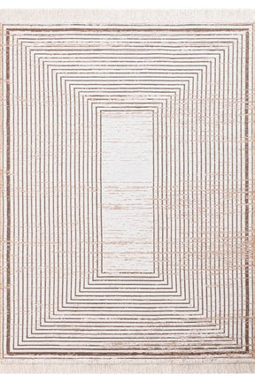 Covor 9983, 80x150 cm, forma dreptunghiulara, bumbac, bej
