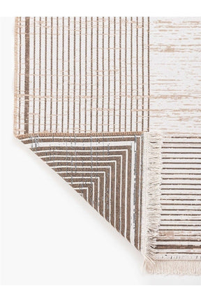 Covor 9983, 80x150 cm, forma dreptunghiulara, bumbac, bej