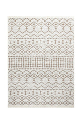 Covor 9987, 80x150 cm, forma dreptunghiulara, bumbac, bej