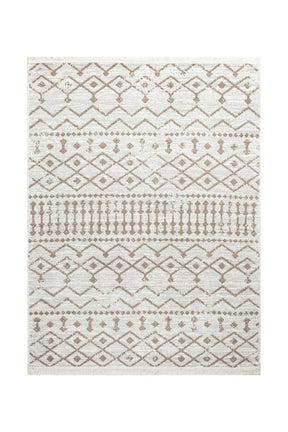 Covor 9987, 80x150 cm, forma dreptunghiulara, bumbac, bej