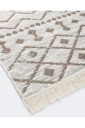 Covor 9987, 80x150 cm, forma dreptunghiulara, bumbac, bej