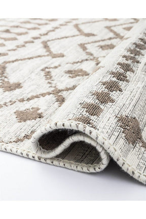 Covor 9987, 80x150 cm, forma dreptunghiulara, bumbac, bej