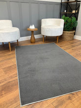 Covor BONCUK, 80x150 cm, forma dreptunghiulara, poliester, gri antracit