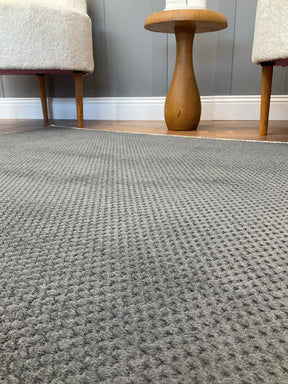 Covor BONCUK, 80x150 cm, forma dreptunghiulara, poliester, gri antracit