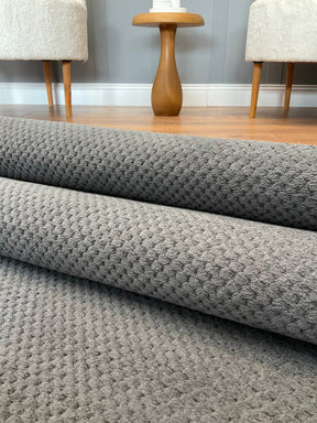 Covor BONCUK, 80x150 cm, forma dreptunghiulara, poliester, gri antracit