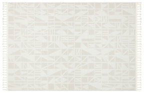 Covor 514SRZ2095, 80x150 cm, forma dreptunghiulara, material tesut, crem