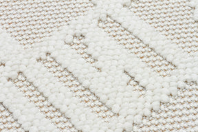 Covor 514SRZ2095, 80x150 cm, forma dreptunghiulara, material tesut, crem