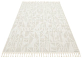 Covor 514SRZ2095, 80x150 cm, forma dreptunghiulara, material tesut, crem