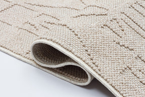 Covor 514SRZ2107, 80x150 cm, forma dreptunghiulara, material tesut, bej
