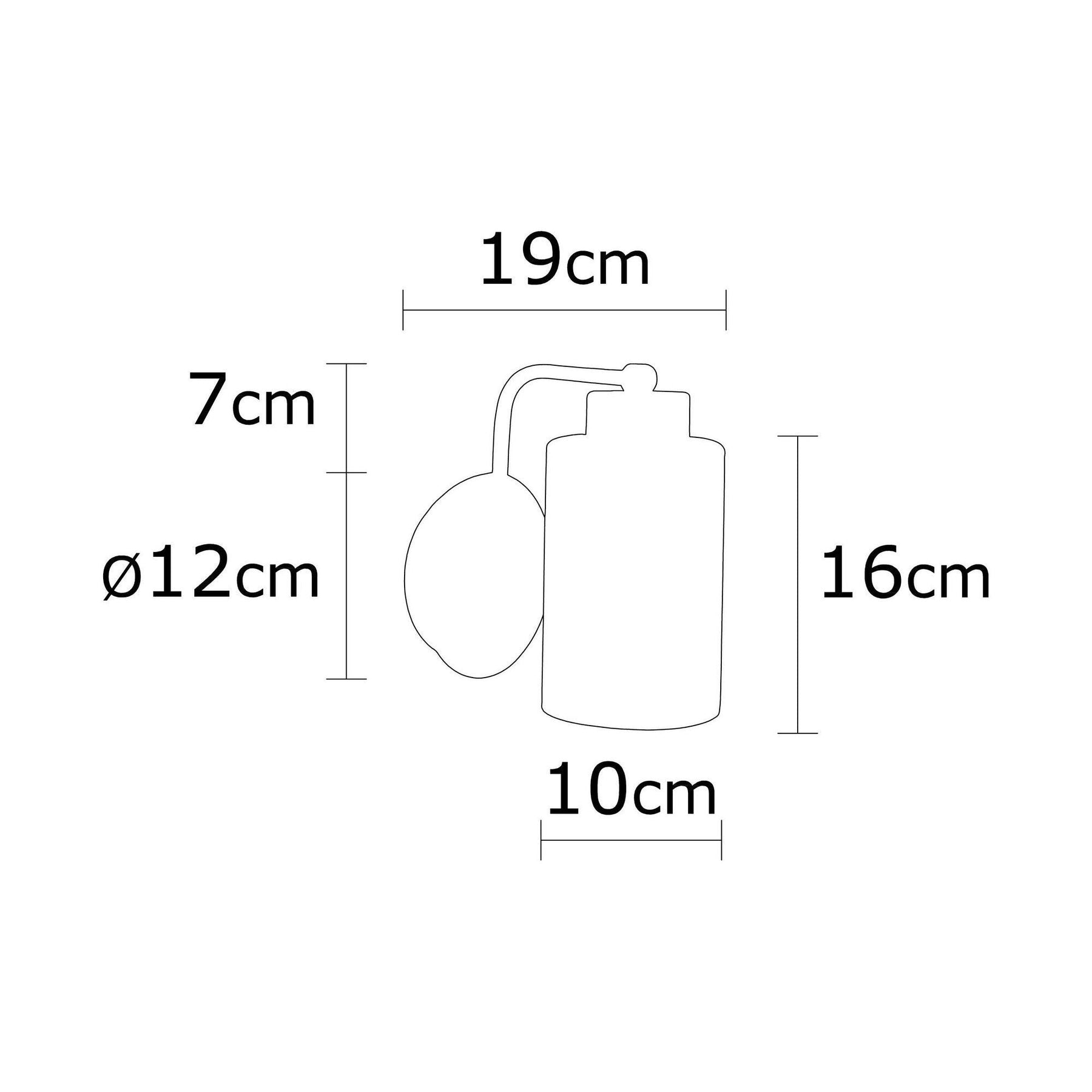 Lampa de perete Balcova N-340, metal