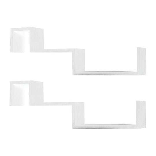 Set 2 poliţe, alb, FRI NEW