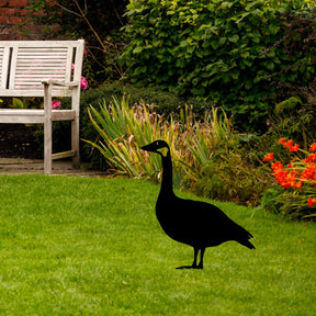 Decoratiune gradina GOOSE 01, negru, metal, 44x49 cm