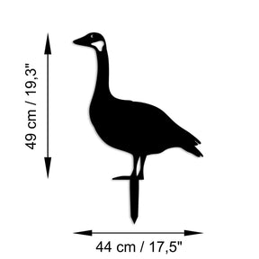 Decoratiune gradina GOOSE 01, negru, metal, 44x49 cm