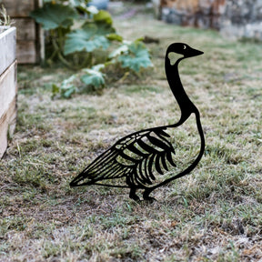 Decoratiune gradina GOOSE 03, negru, metal, 37x44 cm